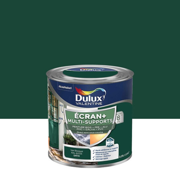 Peinture Ext M/Sup Ecran+ Dulux Valentine Satin - Vert Basque 025 L