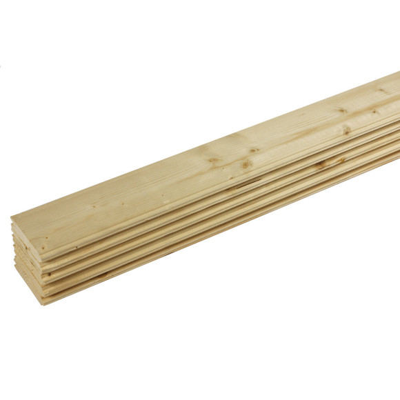 Lot de 5 lames à  volet sapin rabotés 2400 x 90 x 20 mm - PEFC 70%