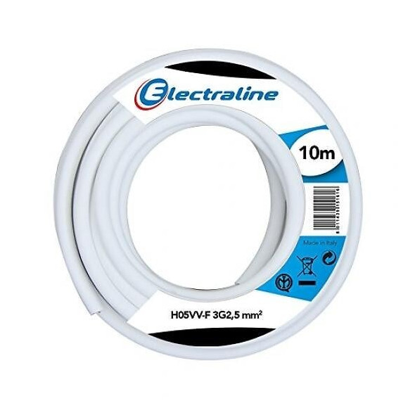 Câble domestique H05VV-F blanc 25mm² 10m - ELECTRALINE - 20607085J