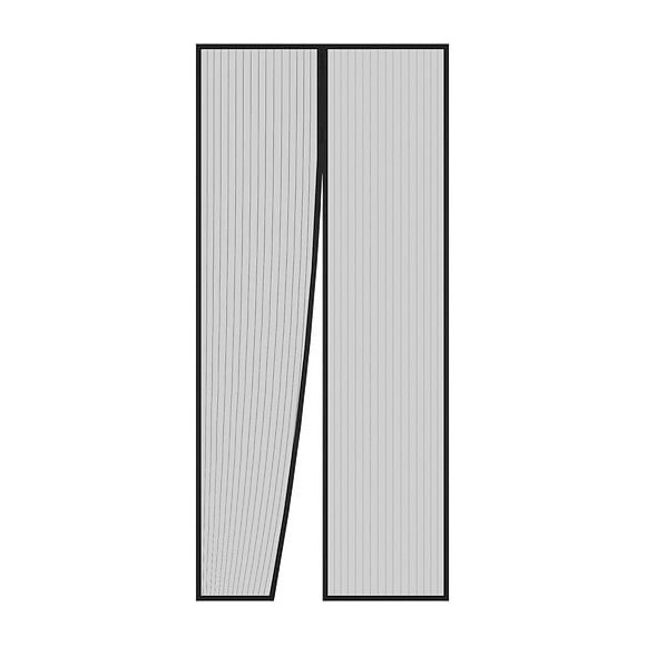 Moustiquaire rideau aimanté L100xH220 noir