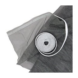 Tulle moustiquaire auto-agrippant gris l.100xh.100cm