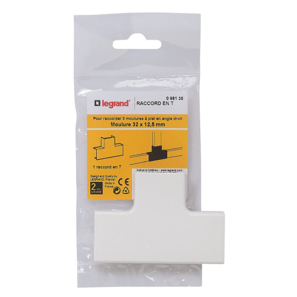 Raccord en T - pour moulure 32x12.5mm