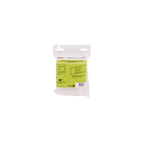 Cadre simple pour appareillage Mosaic - pour plinthe 80x20mm