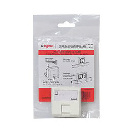 Prise RJ 45 multimédia pour moulure Appareillage Saillie - Blanc