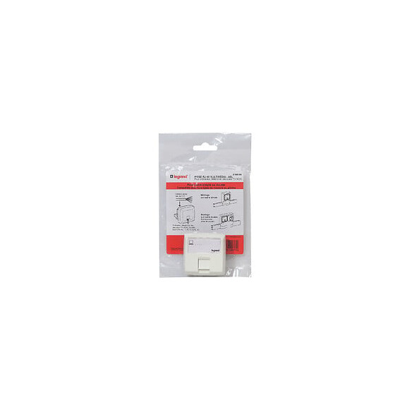 Prise RJ 45 multimédia pour moulure Appareillage Saillie - Blanc