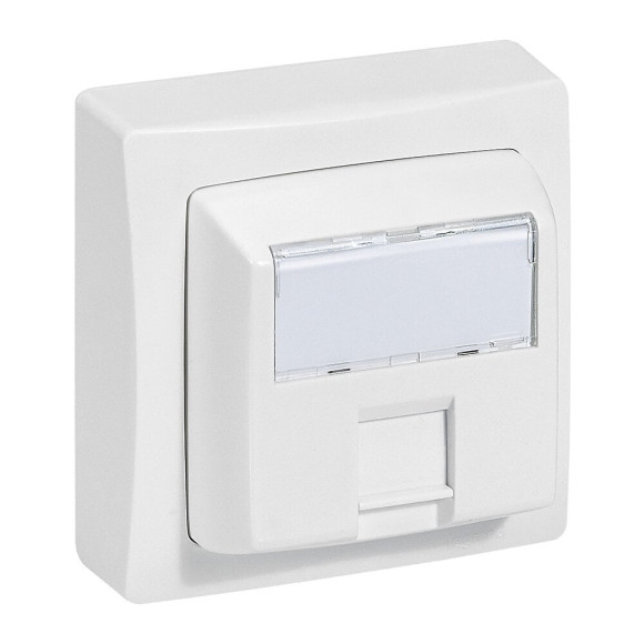 Prise RJ45 multimédia catégorie 5e FTP Appareillage Saillie - blanc