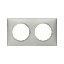 Plaque carrée dooxie 2 postes finition effet aluminium