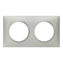 Plaque carrée dooxie 2 postes finition effet aluminium