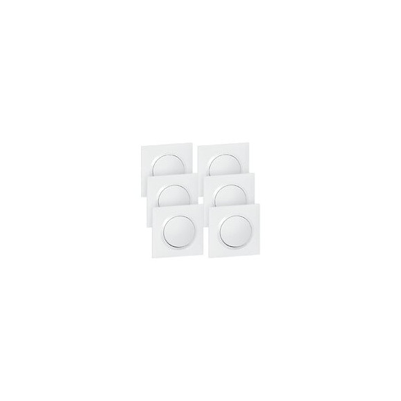 Lot de 6 interrupteurs ou va et vients complet Dooxie - Blanc