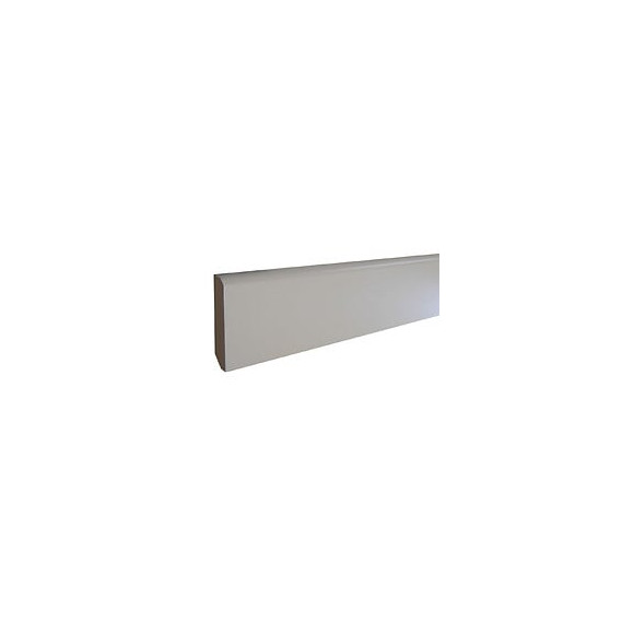 Plinthe arrondie MDF Revêtu blanc 10x70 L.2.40m