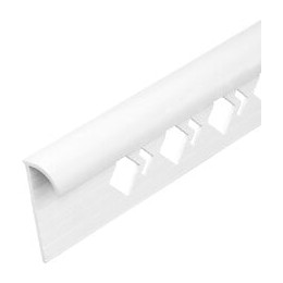 Profile arret 6mm  de rond ouvert pvc blanc 2m50