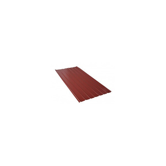 Plaque nervurée acier laqué 2000 X 910 X 040 MM ROUGE RAL 8012 E : 040 mm l : 910 mm L : 2000 mm