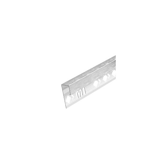 Profile Square Alu Argent Brillant Brosse - 10mm