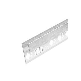 Profil Square alu argent brillant brosse 12.5mm