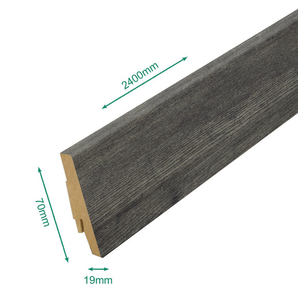 Pack 5 Plinthes décoratives K040 urban driftwood 2400 x 70 x 19 mm.PEFC 70%