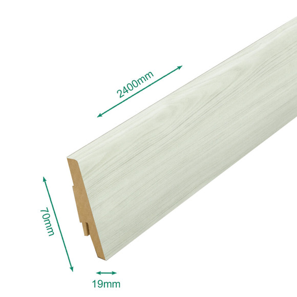 Pack 5 Plinthes décoratives K035 crosstown traffic 2400 x 70 x 19 mm.PEFC 70%