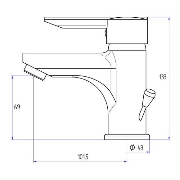 Mitigeur de Lavabo NF ALTO by Eurosanit