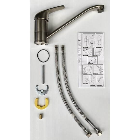 Mitigeur d'Evier NF Inox Brossé TILT by Eurosanit