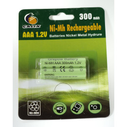 Batteries rechargeables 12 Volts 300 mAh AAA