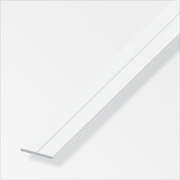 Plat 15.5mm PVC blanc 1m