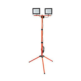 Projecteur LED sur pied - Orange et noir - 2x50W - 2x8200lm